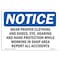 Signmission OSHA, Wear Proper Clothing & Shoes Eye Hearing, 10in X 7in Plastic, 10" W, 7" H, Landscap OS-NS-P-710-L-19011 - alternate 1